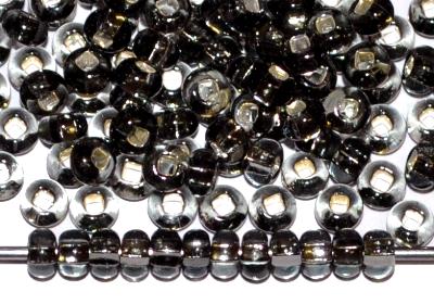 Rocailles von Ornella Preciosa Tschechien, blackdiamond mit Silbereinzug