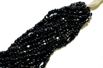 3-Cutbeads  in den1920/30 Jahren in Gablonz/Böhmen hergestellt,  schwarz mit lüster