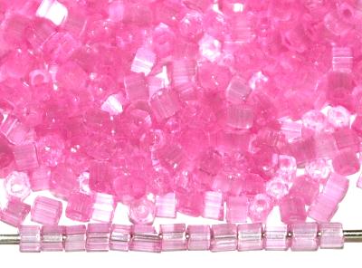 Schnittperlen 2cut Beads von Ornella Preciosa,
 Satinglas pink