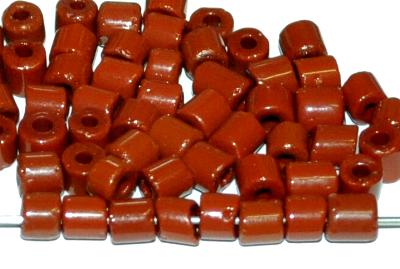 tube beads von Ornella Preciosa Tschechien,
 braun opak