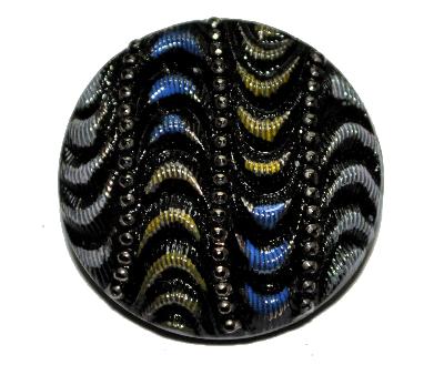 Glasknopf, handgefertigt, handbemalt In Gablonz / Böhmen hergestellt. (nur einmal auf Lager) 