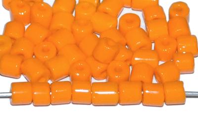 tube beads von Ornella Preciosa Tschechien,
 orange opak