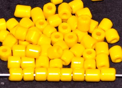 tube beads von Ornella Preciosa Tschechien,
 gelborange opak