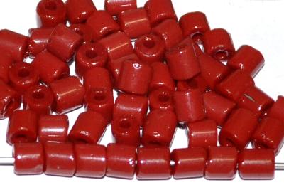 tube beads von Ornella Preciosa Tschechien,
 dunkelrot opak