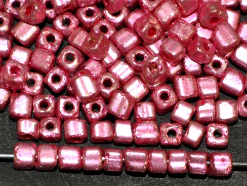 2-cut Beads von Preciosa Ornella Tschechien hergestellt, metallic , Würfelform