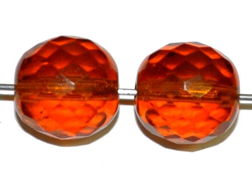 facettierte Glasperlen
 topas transp.,
 hergestellt in Gablonz / Tschechien