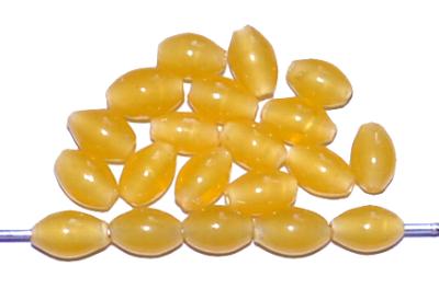 Wickelglasperlen Oliven, Alabasterglas ambar, in den 1930/1940 Jahren in Gablonz/Böhmen von Hand gefertigt