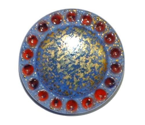 Glasknopf, handgefertigt, handbemalt In Gablonz / Böhmen hergestellt  (nur einmal auf Lager)