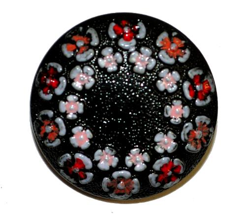 Glasknopf, handgefertigt, handbemalt In Gablonz / Böhmen hergestellt.  (nur wenige auf Lager)