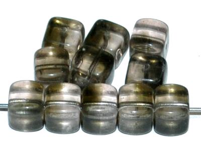 Glasperlen Würfel, rauch transp.,
 hergestellt in Gablonz / Tschechien