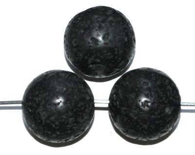 Steinperlen rund 
 aus Black Lava