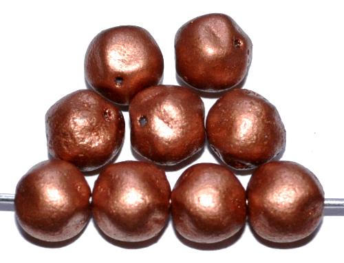 Glasperlen Nuggets kupfer metallic matt, hergestellt in Gablonz / Tschechien