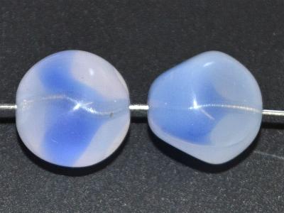 Glasperlen Nuggets, moonlight blue opal, hergestellt in Gablonz / Tschechien 