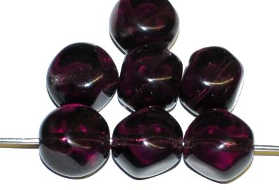 Glasperlen Nuggets violett transp., hergestellt in Gablonz / Tschechien