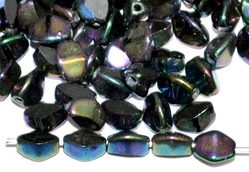 Glasperlen Pinchbeads geschliffen,  metallic,  hergestellt in Gablonz / Tschechien