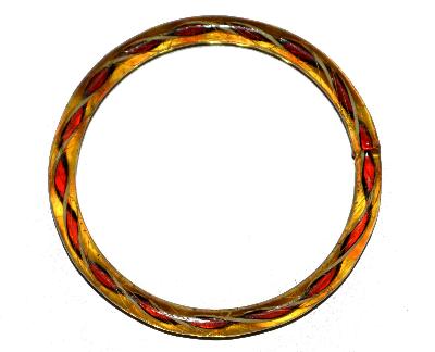 Glasreifen ( bangeles )
 für Gablonzer Weihnachtsschmuck,
 um 1900 in Gablonz/Böhmen hergestellt