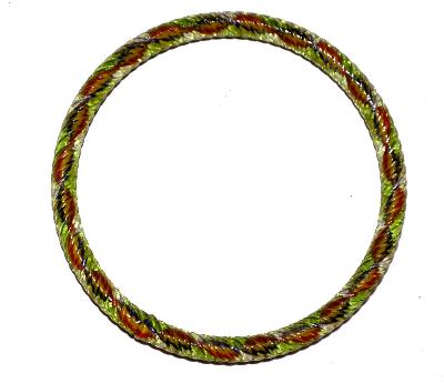 Glasreifen ( bangeles )
 für Gablonzer Weihnachtsschmuck,
 um 1900 in Gablonz/Böhmen hergestellt