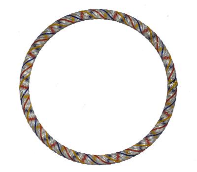 Glasreifen ( bangeles )
 für Gablonzer Weihnachtsschmuck,
 um 1900 in Gablonz/Böhmen hergestellt