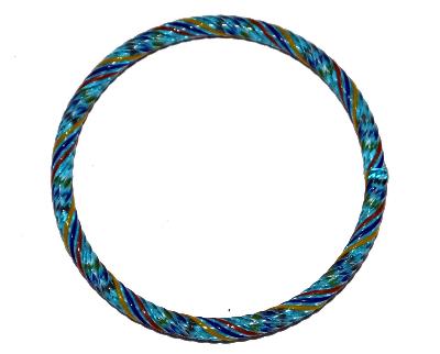 Glasreifen ( bangeles )
 für Gablonzer Weihnachtsschmuck,
 um 1900 in Gablonz/Böhmen hergestellt