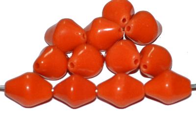 Glasperlen Nuggets,
 1920/30 in Gablonz/Böhmen hergestellt,
 orange opak
