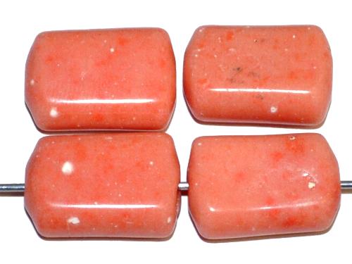 Glasperlen (Prosserbeads) orange opak, in Gablonz/Böhmen um 1920 hergestellt