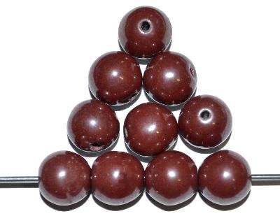 Glasperlen (Prosserbeads) aus Gablonz/Böhmen um 1920 hergestellte, braun opak mit lüster
