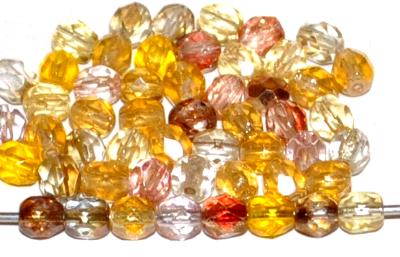 facettierte Glasperlen
 Farbmix,
 hergestellt in Gablonz Tschechien