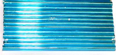 Glasperlen / Stiftperlen von Preciosa Ornella Tschechien, türkis transp. mit Silbereinzug B-Sortierung