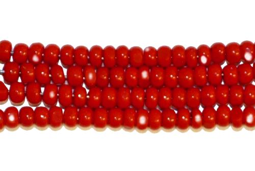 Cut Rocailles (angeschliffene Rocailles) von Preciosa Tschechien 
 rot opak