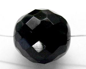 facettierte Glasperlen schwarz