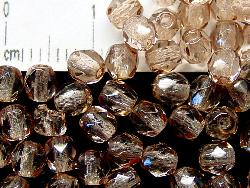 facettierte Glasperlen  mit Wachsüberzug