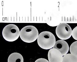 Rocailles Tropfen von Ornella Preciosa Tschechien kristall mattiert (frostet)